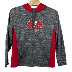 Fanatics Tampa Bay Buccaneers Mens 3XL NFL Hoodie, Gray and Red, Long Sleeve